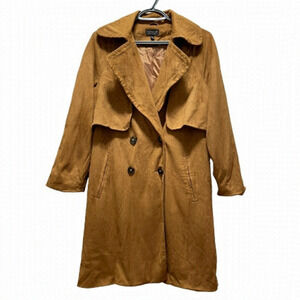 NWOT Topshop Velvet Trendy Coat size US 4